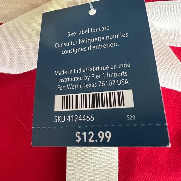 Pier 1 Red Classic Buffet Napkins.  NWT each set contains (4) 20 x 20 in Napkins - Picture 4 of 5